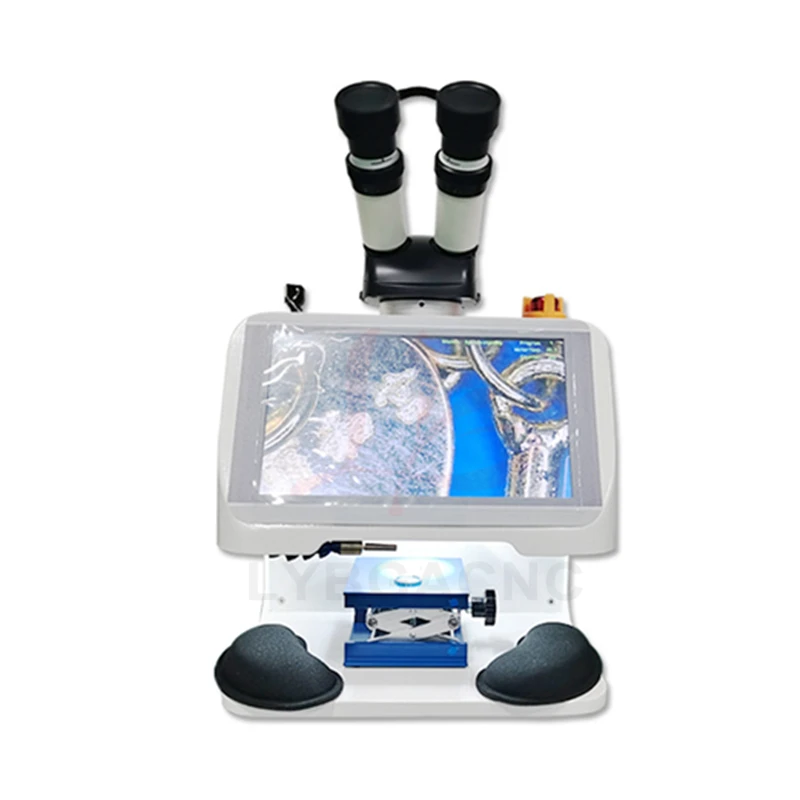 LY Mini Jewelry Spot Welding Machine 60W/100W/150W/ 200W Laser Soldering with CCD Microscope for Gold Silver Chain Ring Pendant