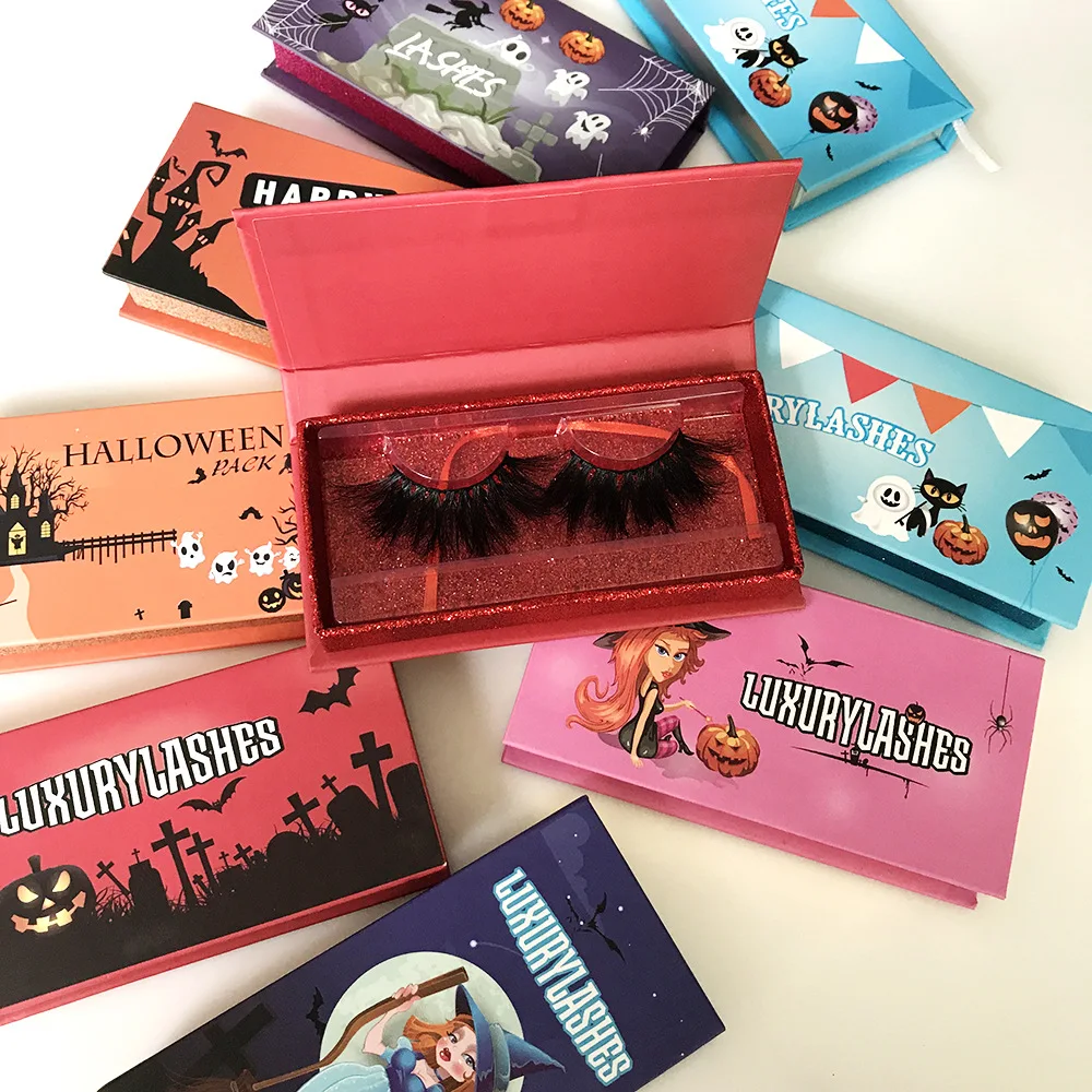Ready To Ship New Arrival Halloween eyelash packaging boxes coffin eyelash box
