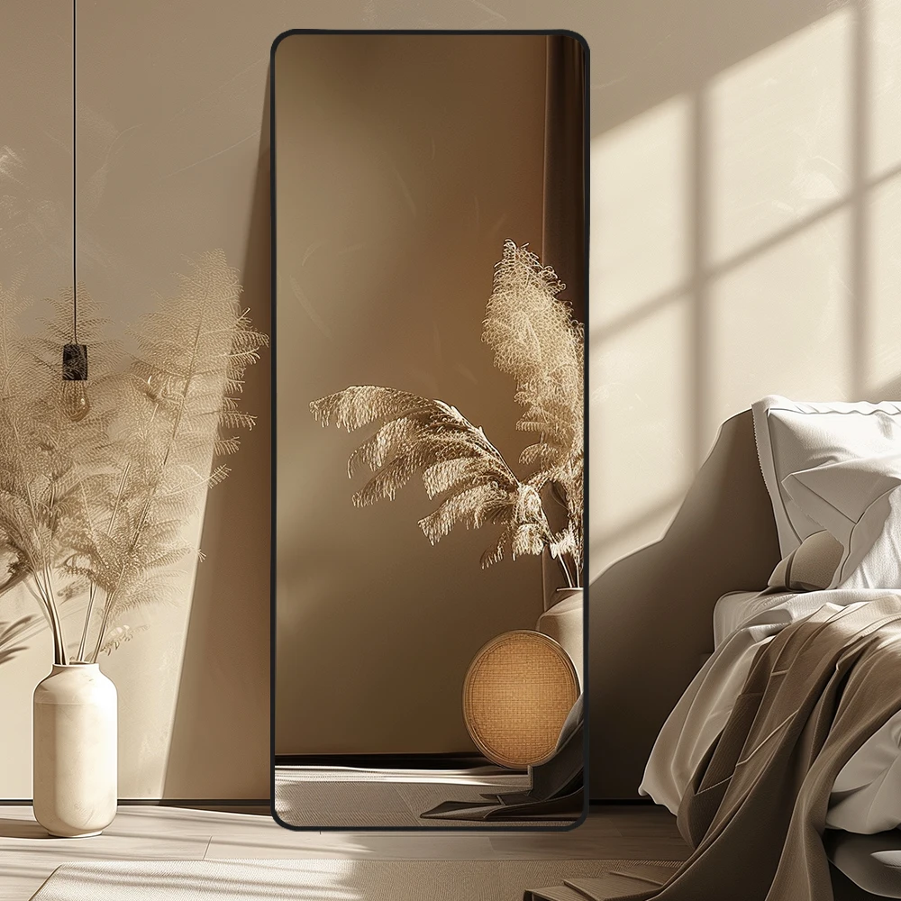 Customized Popular New Nordic Rectangle Fancy Framed Decor Wall Mirror Chinese Bedroom Mirror