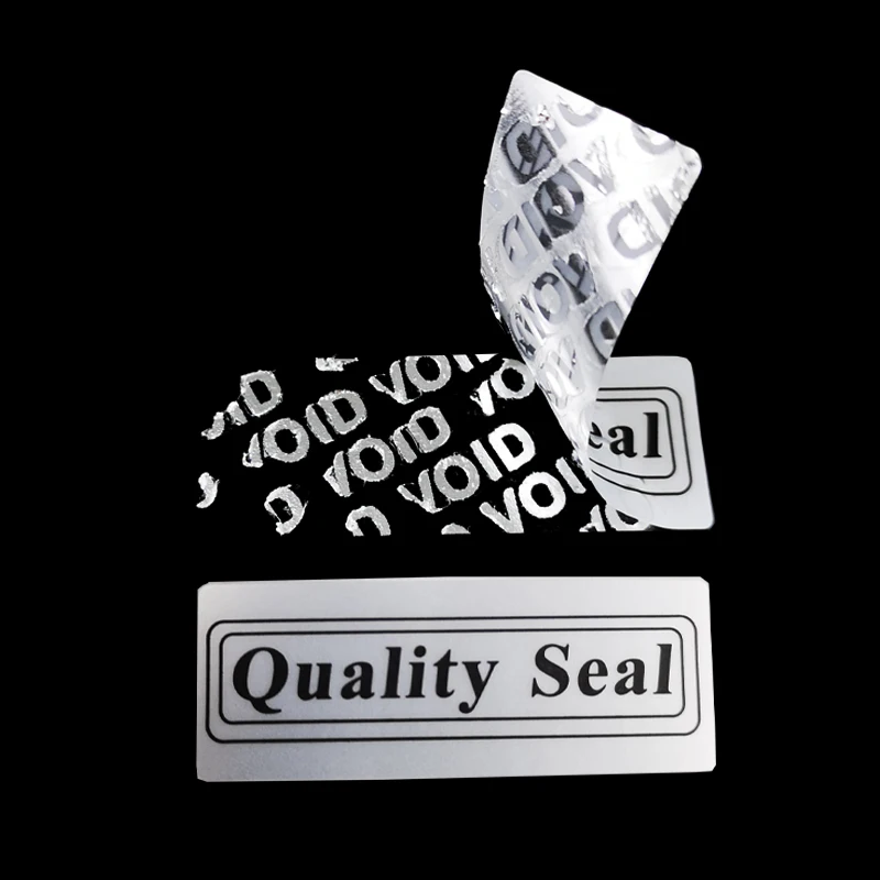 Custom Print Anti Theft VOID Seal Security Shrink Tamper Open Foil Logo Brand Name Packing Shipping Sticker Label Printing