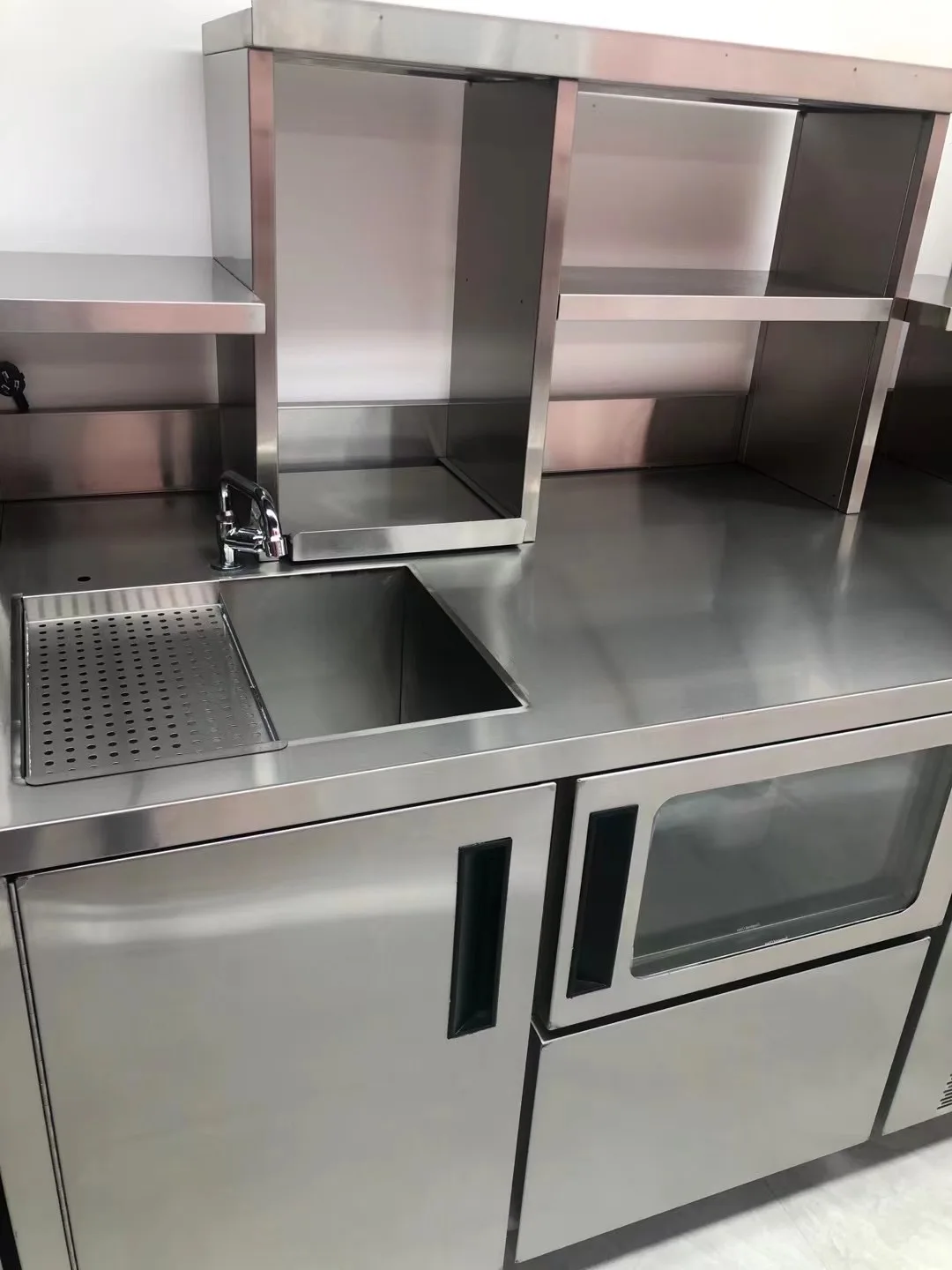 Oem stainless steel cafe table juicer coffee shop designs modern set furniture bubble tea restaurant commercial bar counters