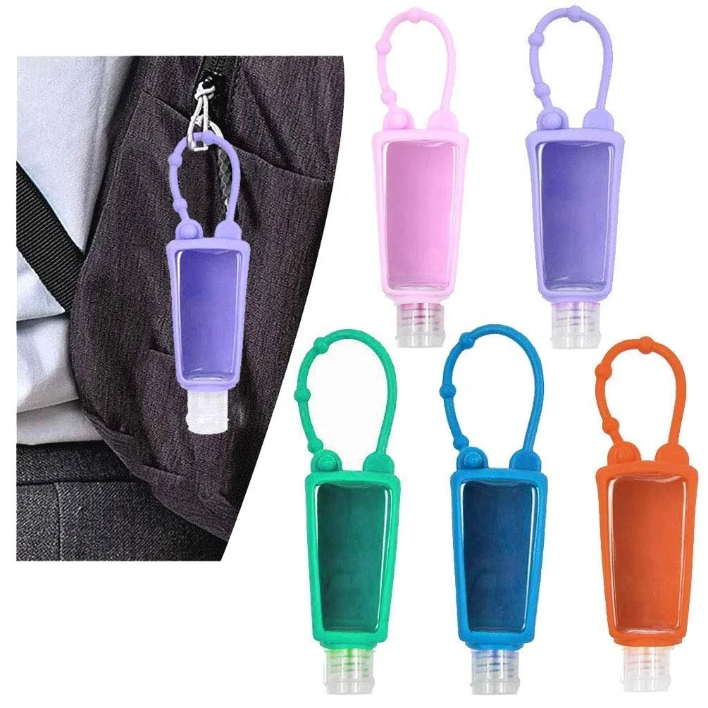 30 ml silicone hand Sanitizer bottle holder with cartoon sanitizer bottle holder
