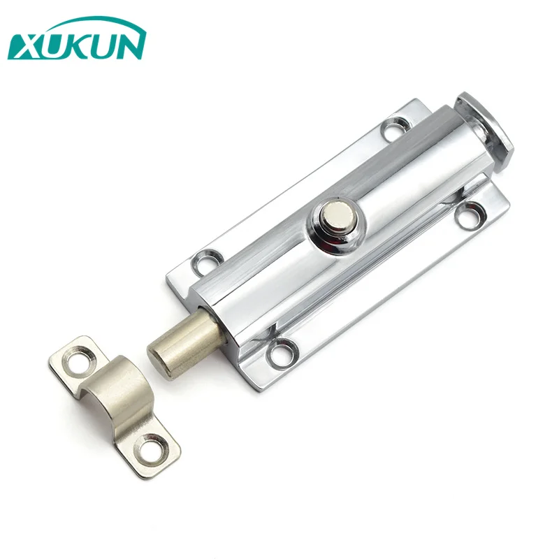 XK1005 3.5 inch Hotel Office Home Security Lock Chrome Window Security Press type Bolt Door Lock Latch Gate Cabinet Latch