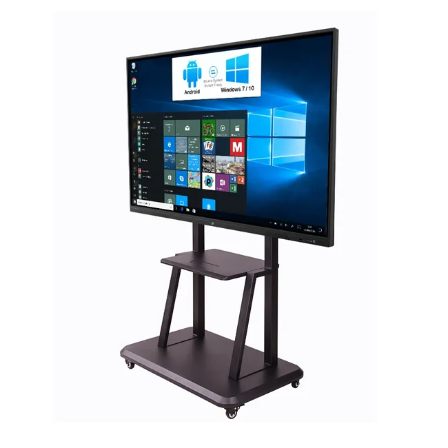 Education Classroom Office 65 75 86 inch IR Display LCD Writing Touch Screen Flat Panel White Smart Whiteboard Interactive Board