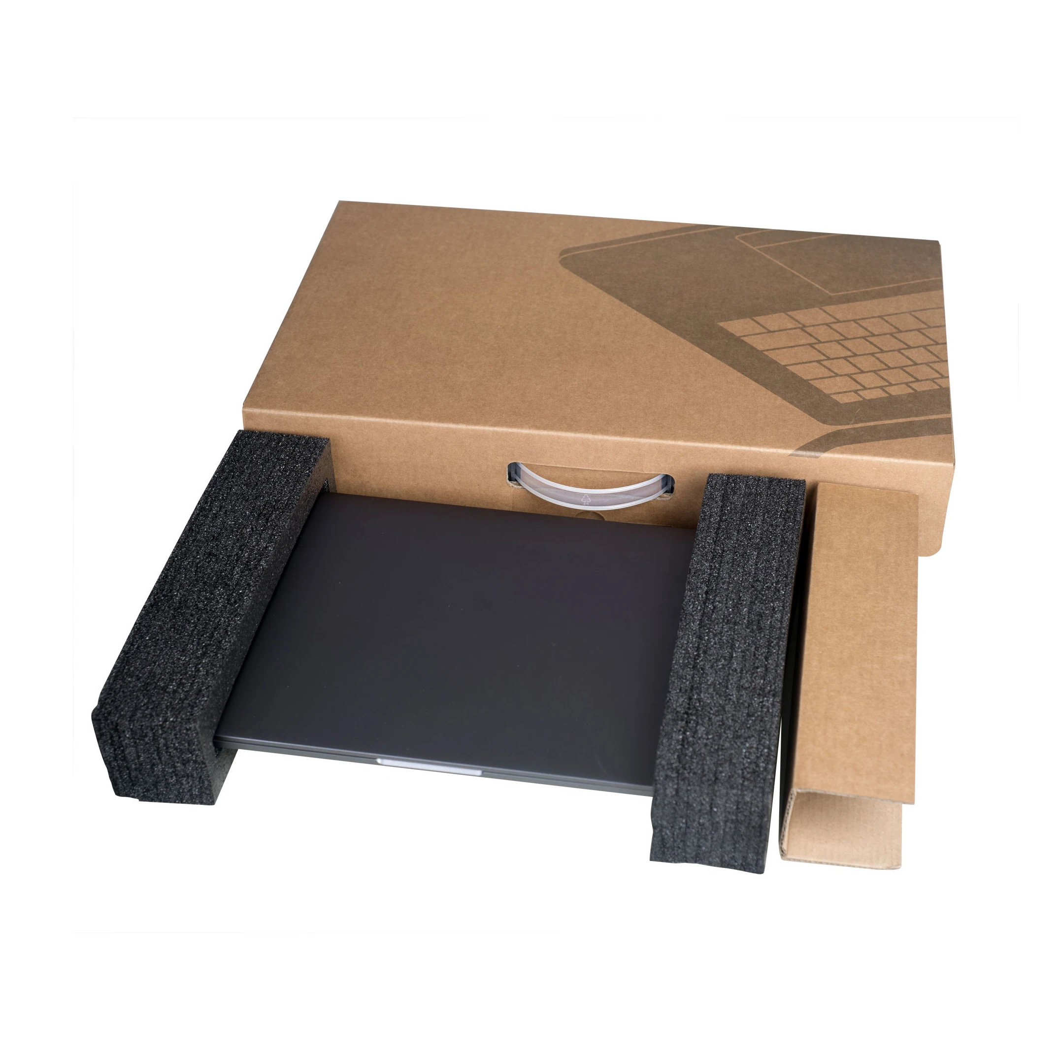 Custom Printed Cardboard Corrugated Luxury Laptop Shipping Packaging Box for Laptop with Foam Insert