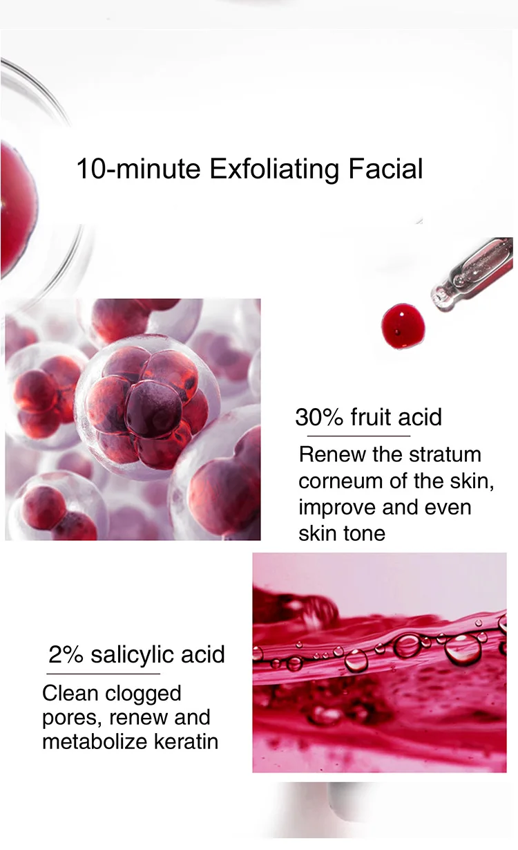 2021 HOT Selling the ordinary aha 30% bha 2% peeling solution Anti Acne Remove blackheads Smooth skin aha serum