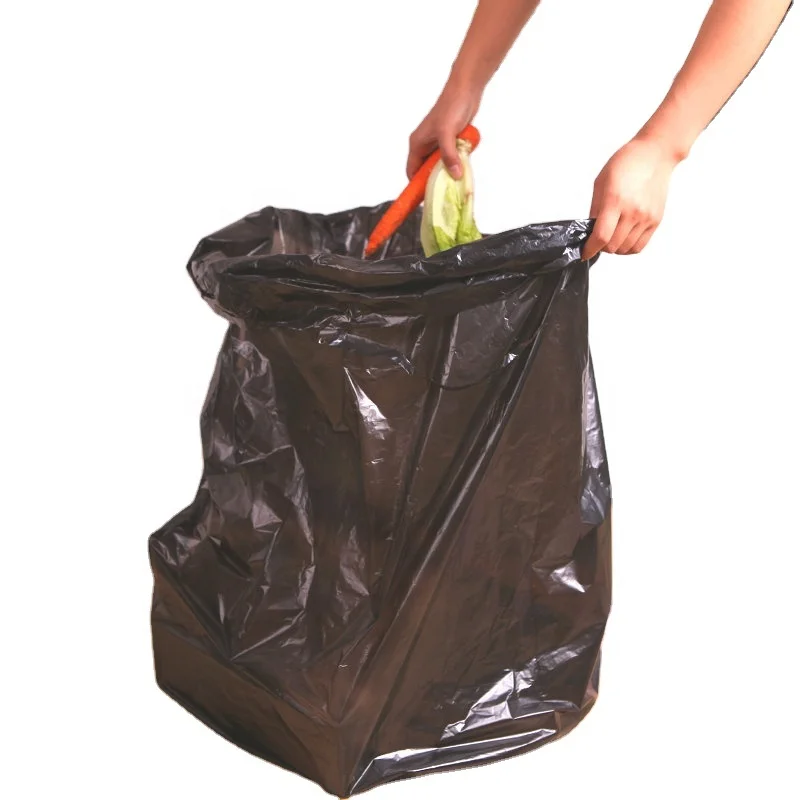 Manufacturer OEM large heavy duty HDPE&LDPE black garbage bags/trash bag