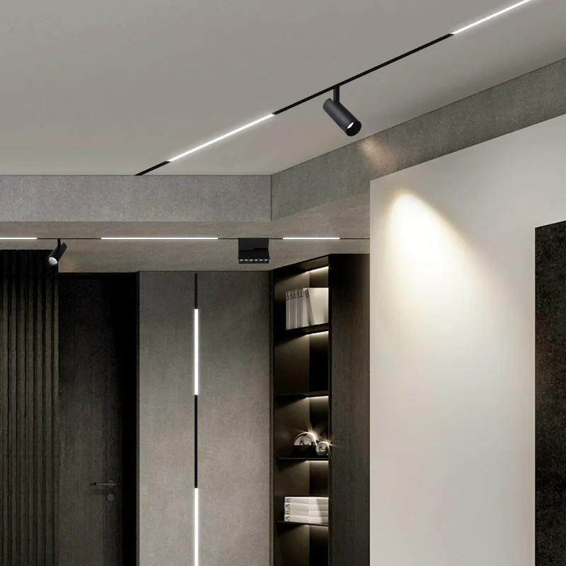 Multiple installation high quality factory cheap 48V safety voltage indoor hotel decoration lighting magnetic track sport light