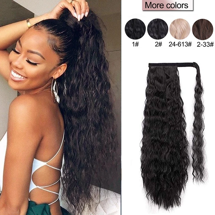 Aisi Hair One Piece Ombre длинный афро кудрявый конский хвост Синтетический шиньон кусок волос для женщин наращивание на