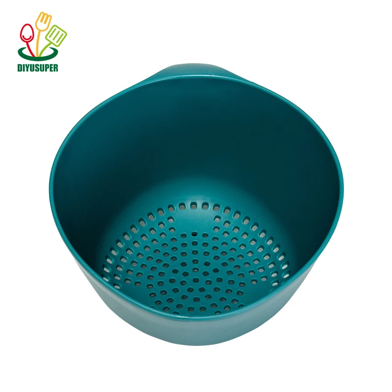 Collapsible double colander Vegetable Tools Strainer Plastic Bowl Colander in kitchen