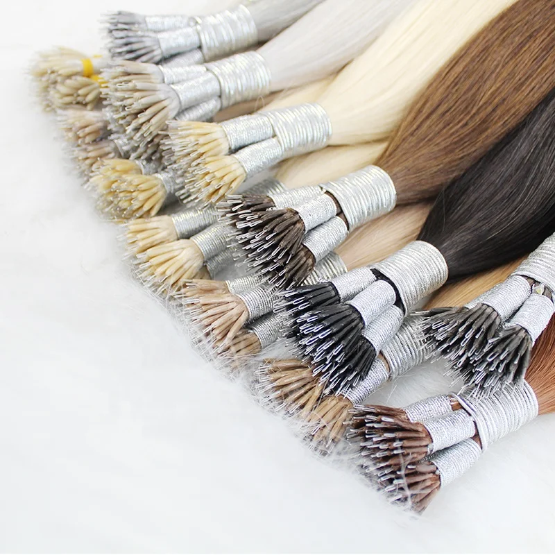 Luxury Human Silky 24 Inch 26 Inch Nano Tip Locks Hair Extensions With Factory Wholesale Price