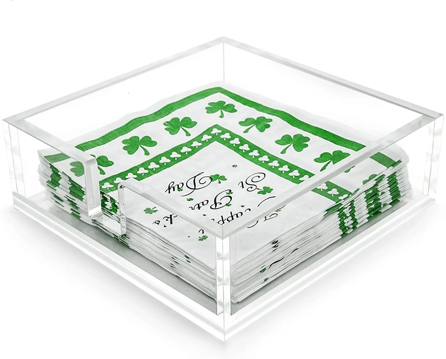 Modern Innovations Countertop Paper Towels Roll Dispenser Stand Clear Acrylic Paper Towel Holder for Kitchen Bathroom