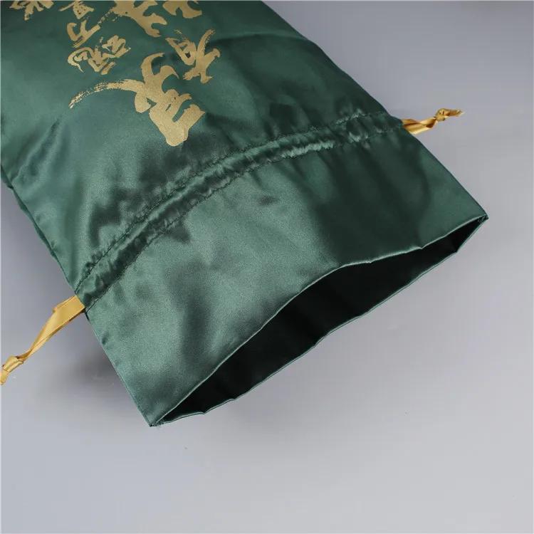 Luxurious European Style Satin Silk Jewelry Drawstring Pouch Bag Satin Makeup Packaging Bag
