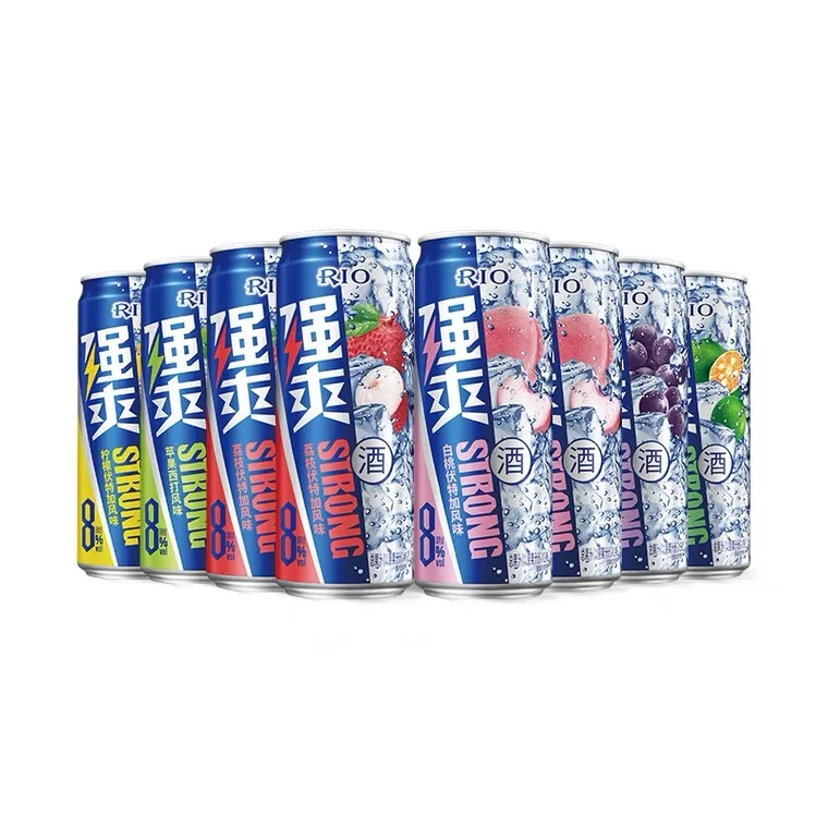Коктейльные коктейли RIO Strong Shuang предварительно Смешанное вино 8 градусов сильный с 6 вкусами 330 мл * банок низким содержанием алкоголя