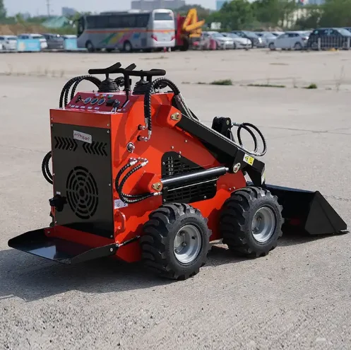 Mini Skid Steer Loader 1 Ton/ 1.2 Ton/ 1.6 Ton Hydraulic Joystick Front  Loader With Diesel Wheel Certified Farm Equipment