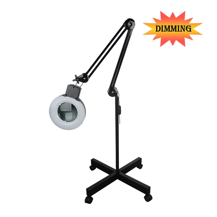 Desk lamp Stand Floor Lamp for beauty salon sewing craft  Lash Facials dimmable magnifying lamp magnifying glass with light