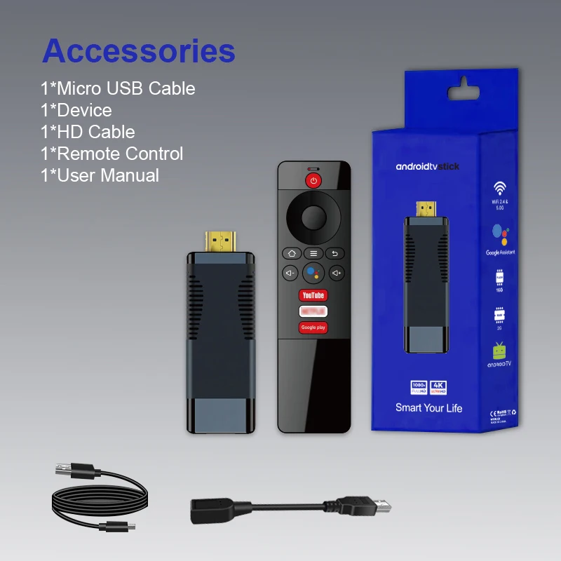 AndroidTV dongle 2 4g 5g Wifi Allwinner H313 SetTopBox smart TV stick 4k android s96 Голосовое управление потоковое