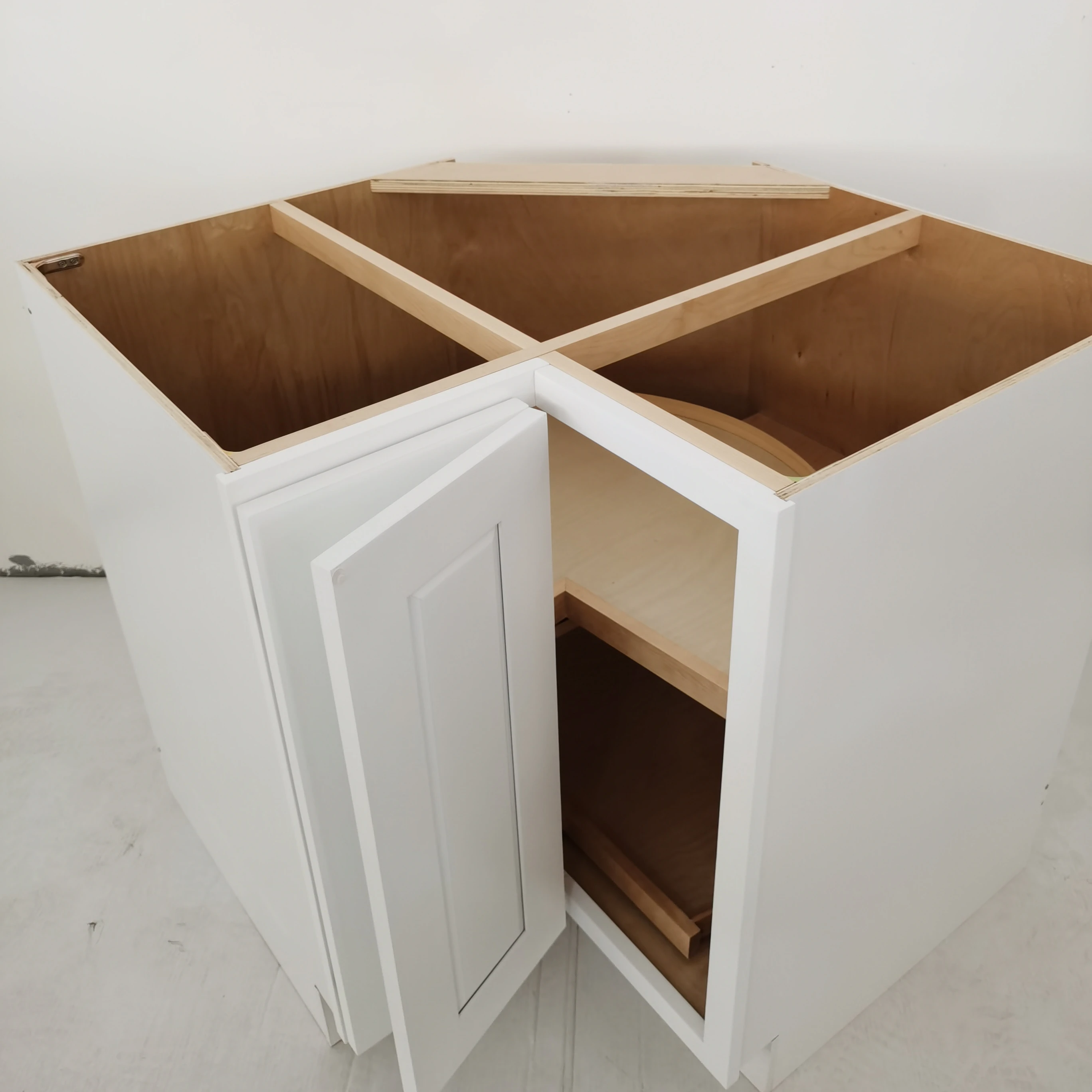 Wood shaker Kitchen Cabinets lazy susan cabinet corner pantry cabinet factory directly