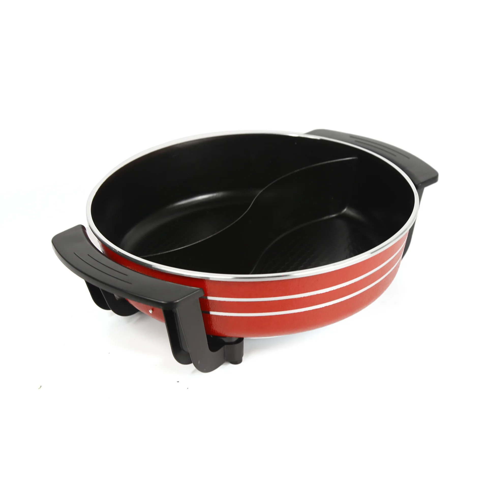 Household Electric Hot Pot 5L Die Cast Aluminum Wok Water-Based Non-Stick Cooking Pot Portable Double Soup Pots Wholesale
