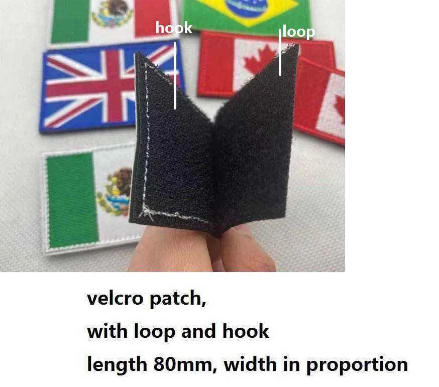 Custom Environmental Protection hook embroidered National Flag badge Emblem Logo patches