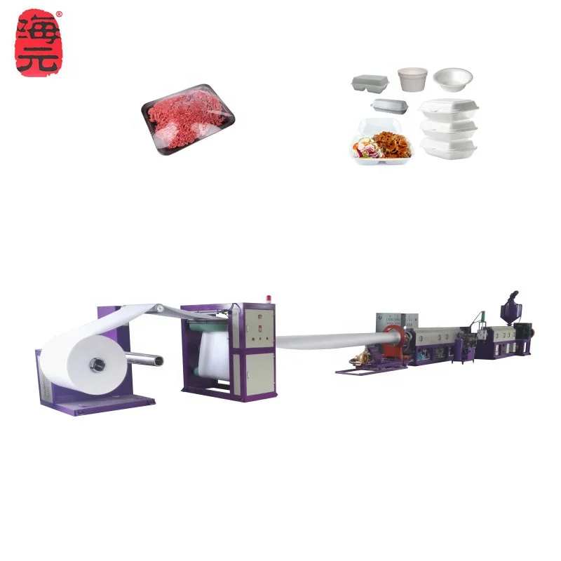 Fully automatic and high speed PS PSP foam fast food container production line disposable lunch box making machine small