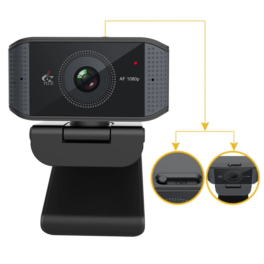 Amazon OEM/ODM high-definition Webcam 1080p Autofocus With Privacy Cover Online Teaching Jobs From Home Streaming Webcams
