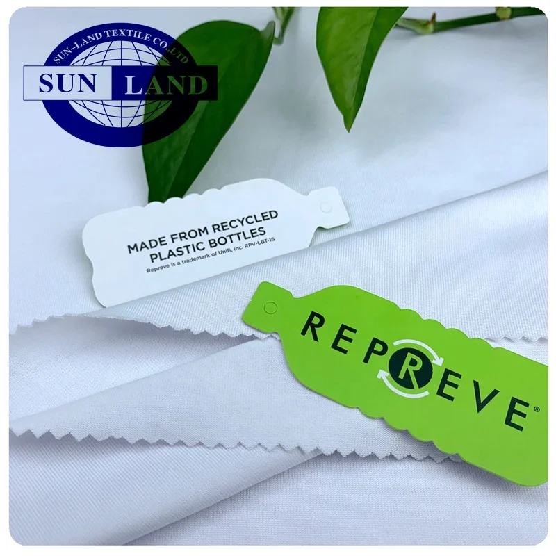 hot sale sports shirts clothing Eco-friendly 65% RPET recycled polyester 35%combed cotton knitted jersey fabric fleece fabric