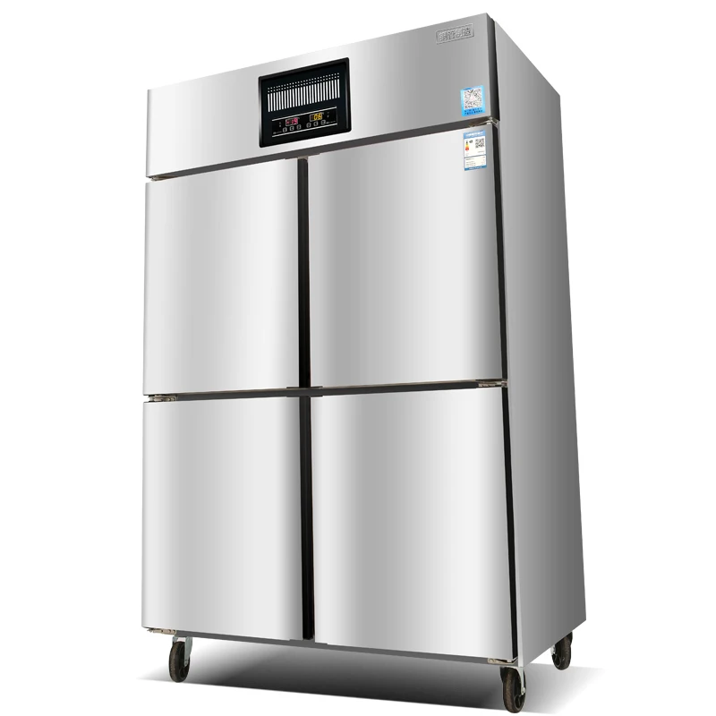 Large Restaurant Refrigerator Solid Door Upright Chiller 0~8 Degree Commercial Freezers kitchen Refrigerators