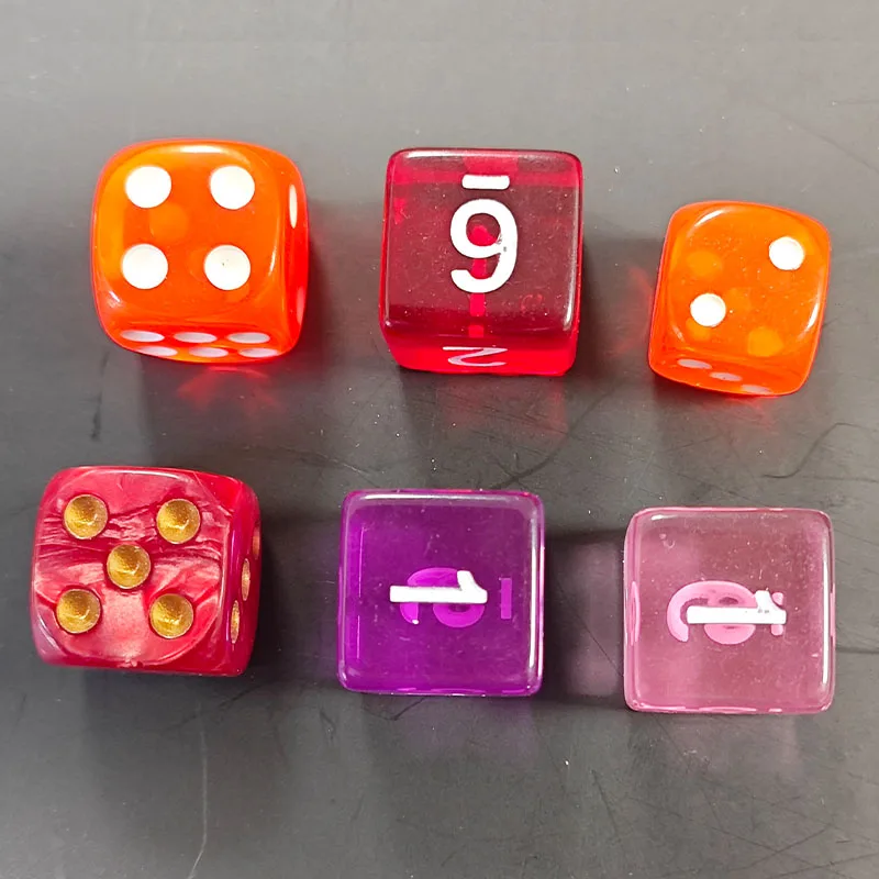 Custom OEM transparent and polygonal dice games