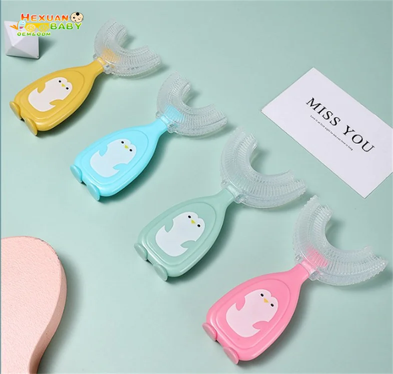 Manual Silicone Baby Toothbrush Children 360 U Shape Replacement Oral Care Cleaning Brush Kids Tooth