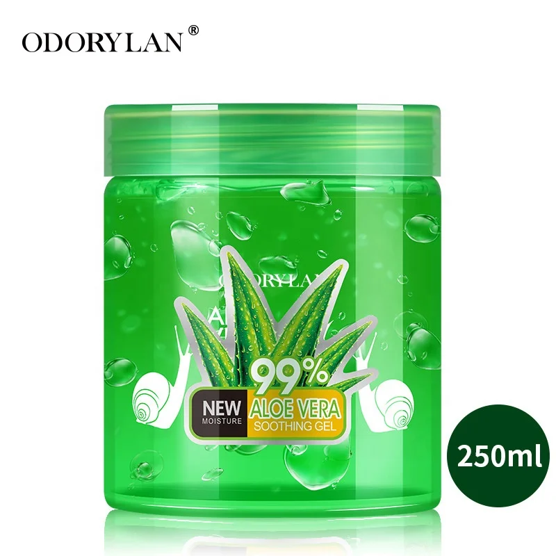 OEM customization moisturizer smoothing and organic herbal aloe vera gel skin 100% pure bulk for sunburn