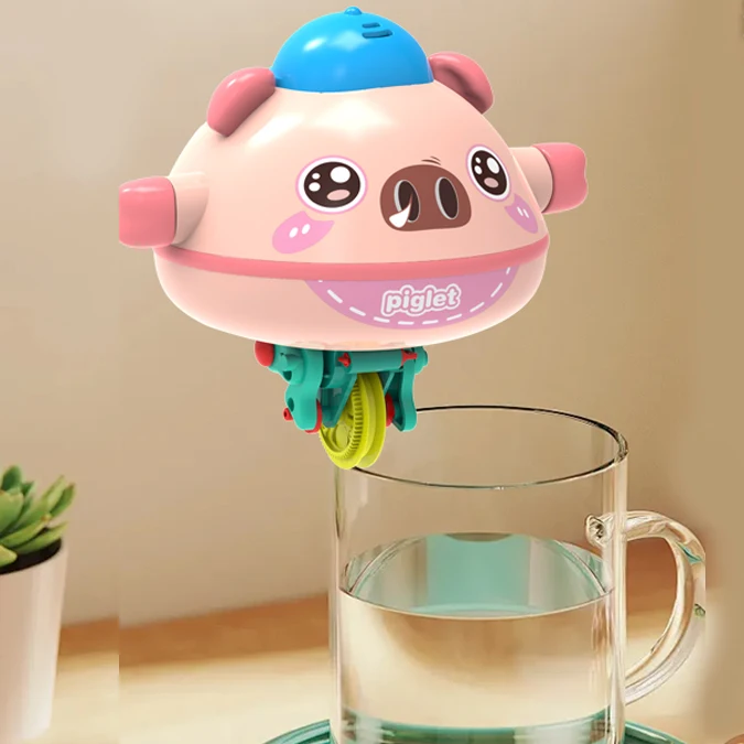 Kids Creative Tumbler Unicycle Robot Novelty Electric Tightrope Walker Balance Cure Pig Educational Toys For Kids