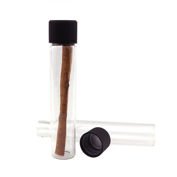H 11.5 cm Glass Pre Roll herb Tube Pre Roll Labels and Tubes with Child Proof Lid