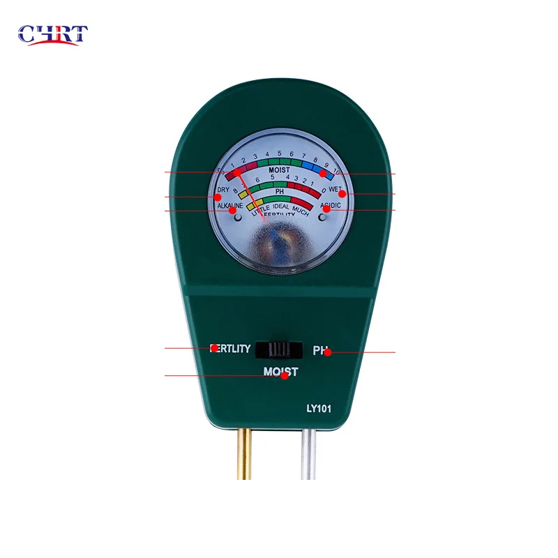  CHRT Amazon pofessional new product 3 in 1 pH soil meter for cosmetics with conductivity