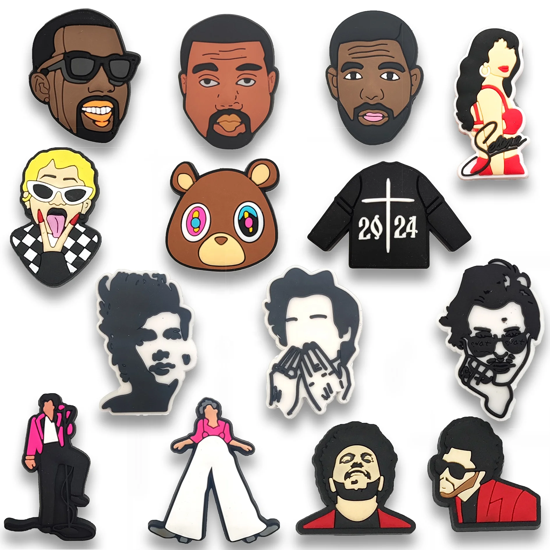 2022 New High Quality Charms Rapper Croc Charms Harry Styles Croc Charms For Shoe Decorations