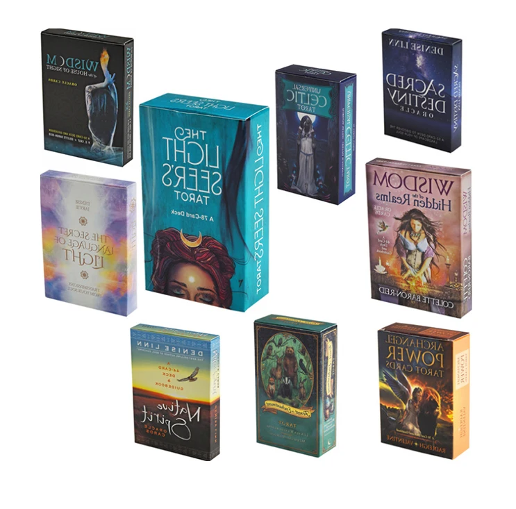 Amazon Hot Selling Brand New Series Tarot Cards Oracle Divination Fate Board Game Solitaire Game Cards Tarot Cards