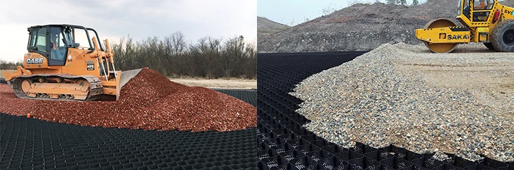 Geocell for horse farm gravel retaining grid gravel stabilizer driveway paver geocell ground grid for grass