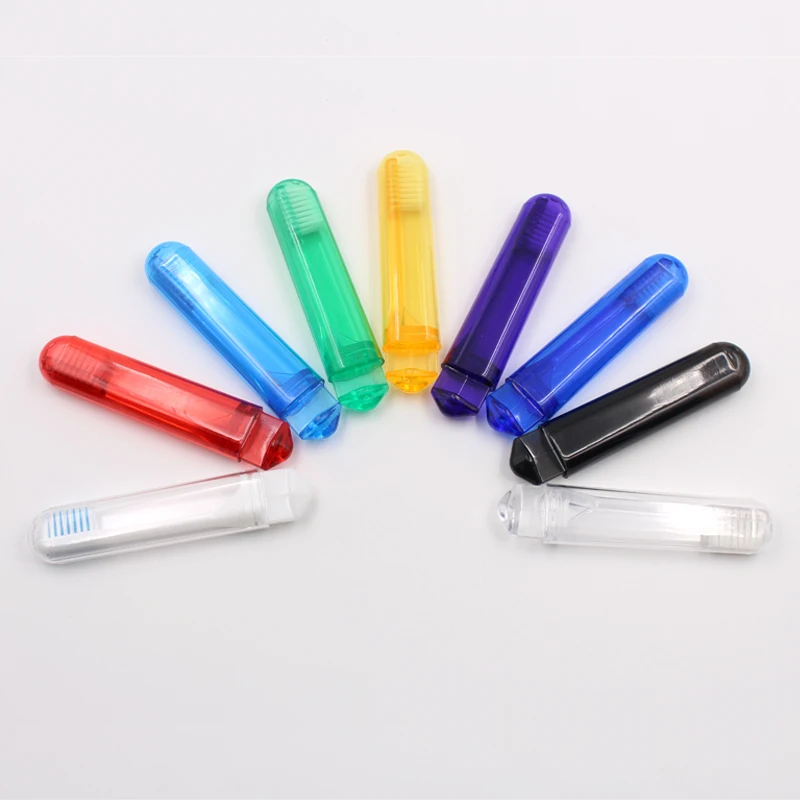 High Quality Portable Colorful Adult Toothbrush Box Pocket Toothbrush With Toothpaste Inside Fold Travel Toothbrush