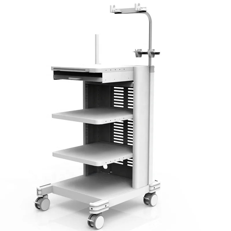 manufacturer directly supply stainless steel hospital trolley medical endoscope trolley cart