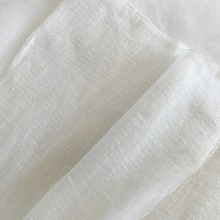 
Unique design fabric silk mixed silk linen fabric 14mm for cloth dress material 