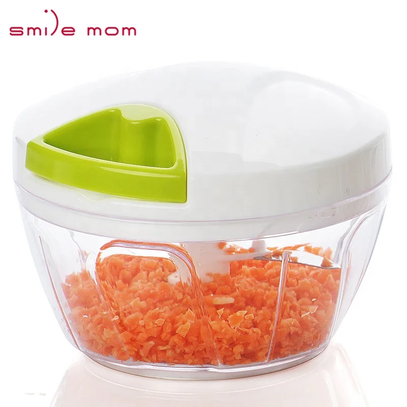Smile mom Easy 3 Blade Hand Pull Food Chopper Vegetable Cutter Smart Veggie Slicer