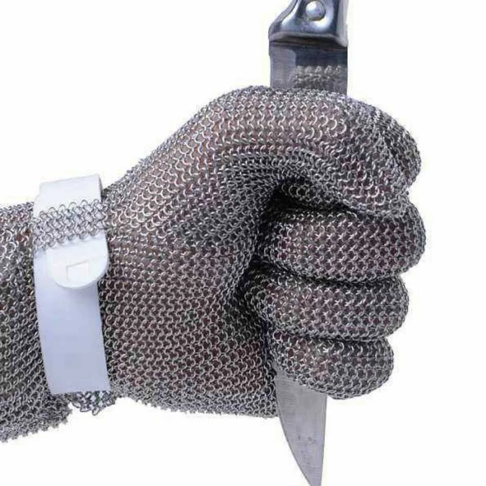 Stainless Steel Mesh Cut Resistant Work Gloves Nylon Glass Fiber HPPE PU Coated Cut Resistance Safety Working