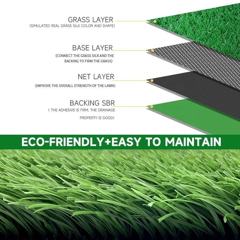 50mm Filled Professional Artificial Football Grass Turf Suitable For Various Sports Venues