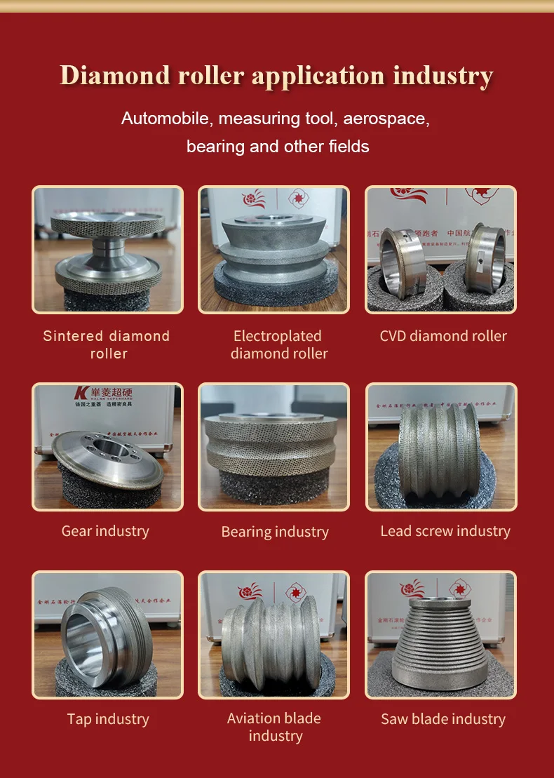 Gear-shaped diamond roller dressers  Gear grinding dresser  Rotary Diamond dressing tools