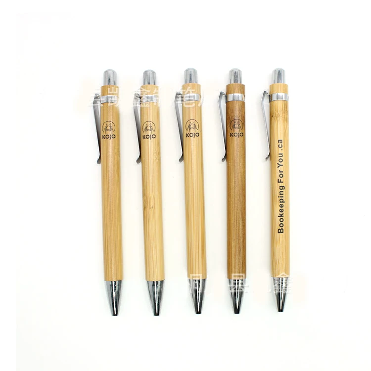 Subli-forward High Quality Recycled Bamboo Ball Pen Custom LOGO Eco Friendly Wood Ballpoint Pen for Engraving Blanks Printing