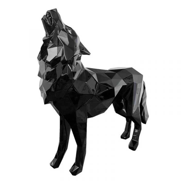 Contemporary abstract art design stainless steel hollow horse sculpture