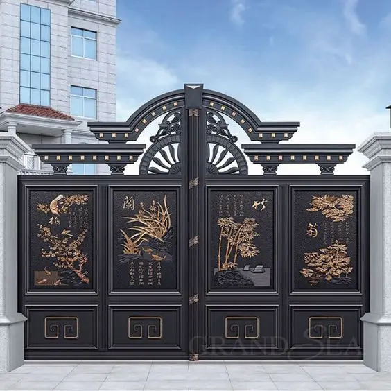 Outdoor Yard Decorative aluminum Houses Gates and gate Railing Panels Metal Aluminum gate for Sale