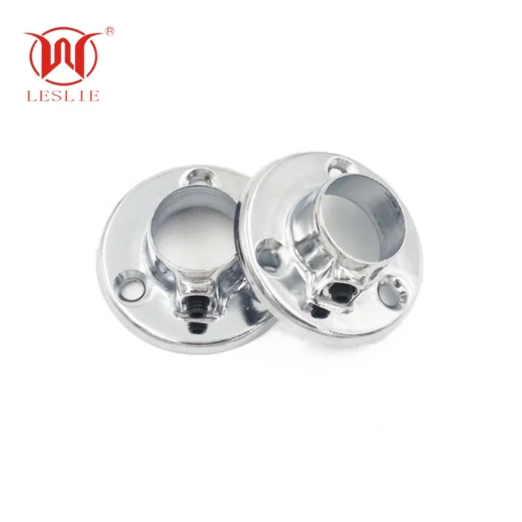Beautiful finishing Rod End Support Sockets Fitting Stainless Steel Pipe Forged Flange for Closet Pole