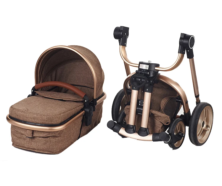 
Baby Stroller 3 In 1 Luxury High Landscape Travel System Baby Pram 360 Rotation Pushchair with Bassinet and Car Seat 