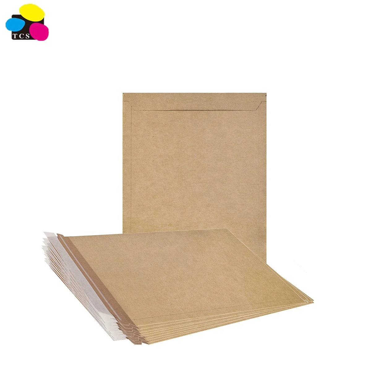 High quality 13 x 18 inch 100 Pack Kraft Brown Cardboard Flat Rigid Shipping Envelopes With Peel & Seal For Shipping docs